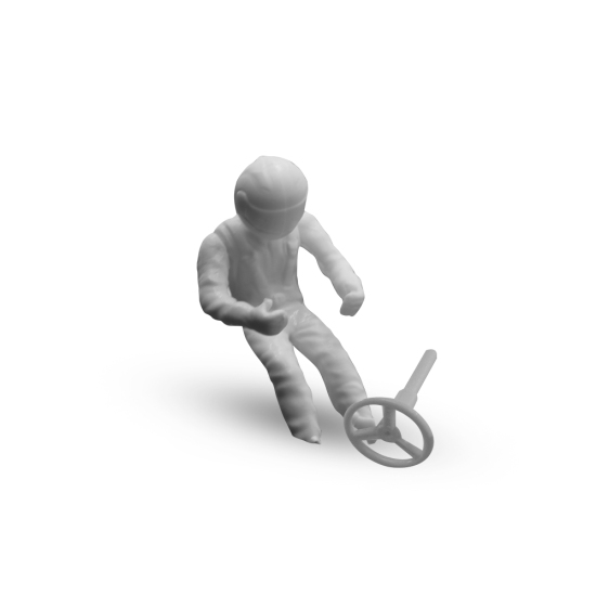 PILOT MIT VINTAGE-HELM + VINTAGE-LENKRAD